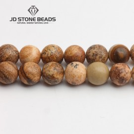 70%Off Free Shipping Natural Stone Picture Jaspers Round Beads 15 Strand 2 3 4 6 8 10 12MM Pick Size For Jewelry Making