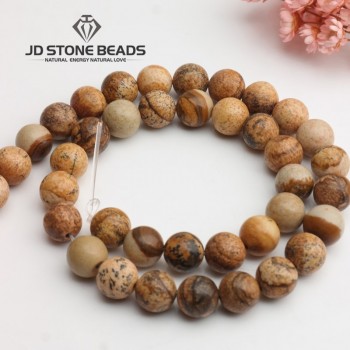 70%Off Free Shipping Natural Stone Picture Jaspers Round Beads 15 Strand 2 3 4 6 8 10 12MM Pick Size For Jewelry Making