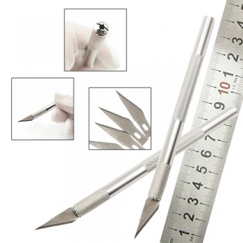 2018 Non-Slip Metal Scalpel Knife Tools Kit Cutter Engraving Craft knives + 6pcs Blades Mobile Phone PCB DIY Repair Hand Tools