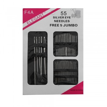 55PCS/Set NEW Useful Metal Silver Stainless Steel Sewing Needles Sewing Pins Set Home DIY Crafts Hand Tools