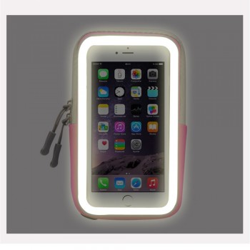 Waterproof Running Phone Bag Cellphone Armbands with Reflective Tape Earphone Hole Women Men Jogging Phone Case Cover Holder