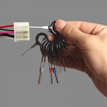 18Pcs/Set Auto Car Plug Circuit Board Wire Harness Terminal Connector Pin Extractor Kit Back Needle Remove Tool Set