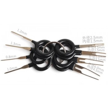 18Pcs/Set Auto Car Plug Circuit Board Wire Harness Terminal Connector Pin Extractor Kit Back Needle Remove Tool Set