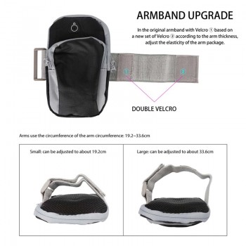 6.0 Universal Sport Armband Hand Bag Case For iPhone X 7 Cloth Gym Running Pouch Arm Band For Samsung Xiaomi Phone Holder Case
