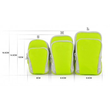 Universal Sports Armband Case Zippered Fitness Running Arm Band Bag Pouch Jogging Workout Cover for Mobile Phone Smartphone