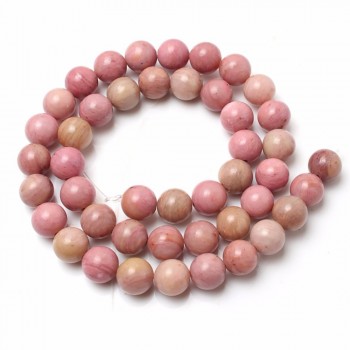 AAA Natural Rhodonite Stone Round Loose Beads  For Jewelry Making Bracelet ,Necklace 15.5 Pick Size 4 6 8 10 12mm
