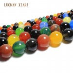 LUOMAN XIAR Round Natural Colorful Agate Stone Beads For Jewelry Making DIY Bracelet Necklace Material 4/6/8/10/12mm Strand 15