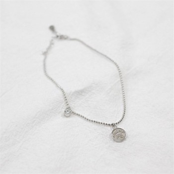 OLOEY Solid 925 Sterling Sliver Ankle for Women Foot Jewelry Inlaid Zircon Anklets Bracelets on Leg Personality Gifts YMA009