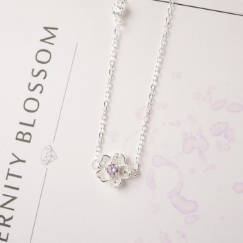 Aiersen New Cherry Blossoms Silver 925 Leg Bracelet Foot Jewelry Women Anklets Real S925 Sterling Silver Anklet Bijoux En Argent