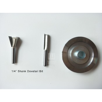 15,16 Dovetail template with 2 Pcs 1/4 Shank Dovetail Bit amp; Guide Bushing