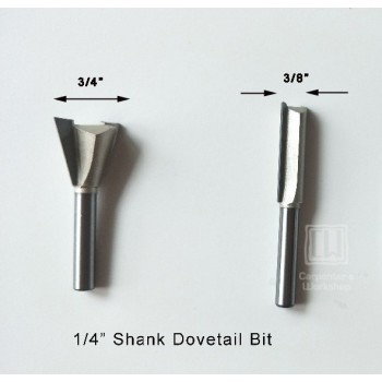15,16 Dovetail template with 2 Pcs 1/4 Shank Dovetail Bit amp; Guide Bushing