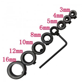 8 in 1 Woodworking Drill Bit 3-16mm Depth Stop Collars Ring Positioner Drill Locator Wood Working Hand Tools Sets P0.01
