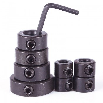 8 in 1 Woodworking Drill Bit 3-16mm Depth Stop Collars Ring Positioner Drill Locator Wood Working Hand Tools Sets P0.01