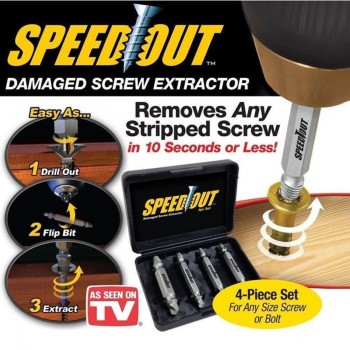 1 set = 4pcs Double Side Drill Out Damaged Screw extractor set tool Guide Drill bit Removal Broken Bolts Easy Out power tools