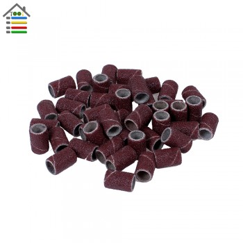 102pc 120 Grit Nail Art Sanding Bands Sander Manicure Pedicure Drill Machine Rotary Tool W/2 Mandrel 1/8 Drum