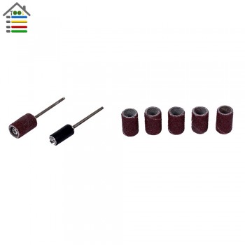 102pc 120 Grit Nail Art Sanding Bands Sander Manicure Pedicure Drill Machine Rotary Tool W/2 Mandrel 1/8 Drum