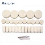 100pcs wool polishing wheel polishing disc 25mm/13mm/9mm buffing round wheel shank 3.2mm for dremel