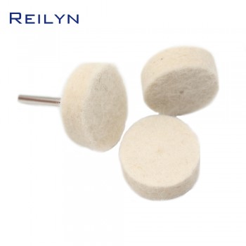 100pcs wool polishing wheel polishing disc 25mm/13mm/9mm buffing round wheel shank 3.2mm for dremel
