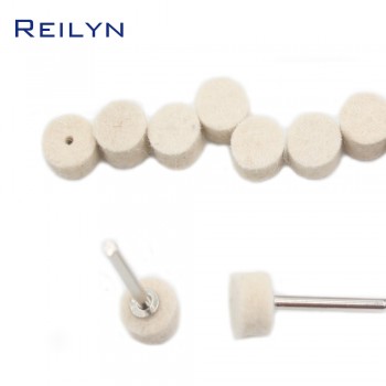 100pcs wool polishing wheel polishing disc 25mm/13mm/9mm buffing round wheel shank 3.2mm for dremel