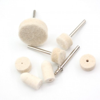 100pcs wool polishing wheel polishing disc 25mm/13mm/9mm buffing round wheel shank 3.2mm for dremel
