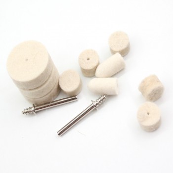 100pcs wool polishing wheel polishing disc 25mm/13mm/9mm buffing round wheel shank 3.2mm for dremel