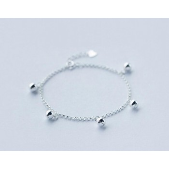Wholeslae Womens Real. 925 Sterling Silver Jewelry Jinjle Bell Chime Sounds Anklet Bracelet -really  Good Quality GTLS394