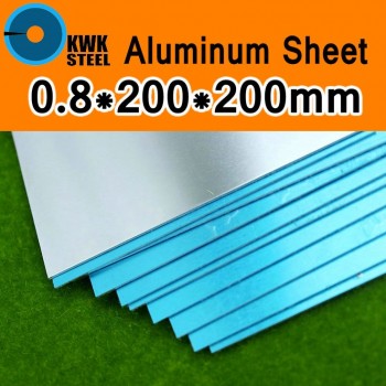 0.8*200*200mm Aluminum 1060 Sheet Pure Aluminium Plate DIY Material for Model Vehicles Boat Construction Frame Metal Soft Easy