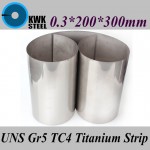 0.3x200x300mm Titanium Alloy Strip UNS Gr5 TC4 BT6 TAP6400 Titanium Ti Foil Thin Sheet Industry or DIY Material Free Shipping