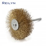 copper fiber brush woodworking polishing metal wire mop wheel polishing roller shank 6mm for electric hand drill rotary tool