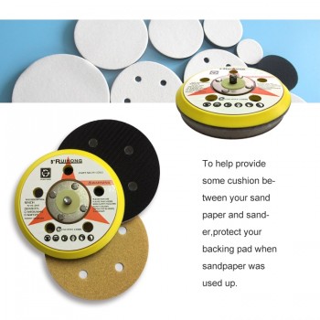 5 inch 125mm Sponge Interface Pad Polishing Pad for Sander Backing Pad Abrasive Tools Accessories - Hook and Loop