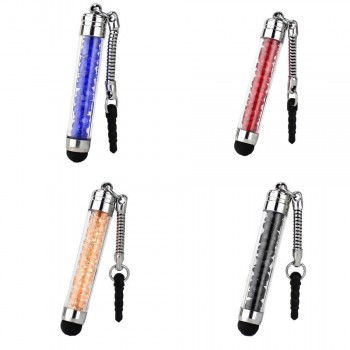 Luxury Fashion Diamond Crystal Stylus Touch Screen Pen Stylus For iPhone Tablet Laptops Universal Phones dust plug for Ipad