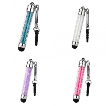 Luxury Fashion Diamond Crystal Stylus Touch Screen Pen Stylus For iPhone Tablet Laptops Universal Phones dust plug for Ipad
