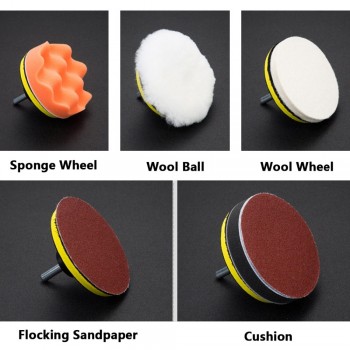 Car Polishing Tools Set 3/4/5/6/7  Inch Buffing Pad Kit Compound-Polishing-Auto Car Detail+Drill Adapter-M10