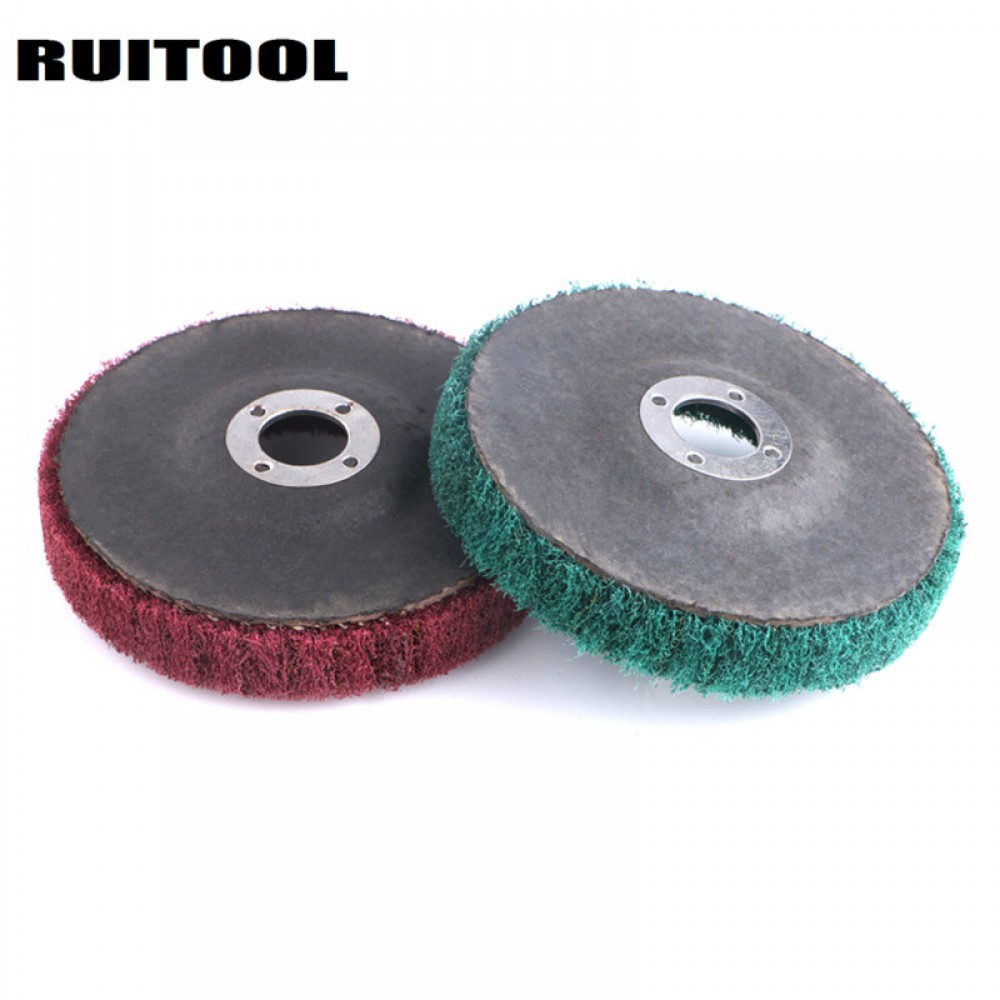 RUITOOL 120/240 Grit Nylon Polishing Wheels 100*16mm Grinding Wheel For Metal Grinder Polishing Disc Dremel Accessories