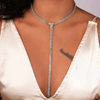 2019 Hot Selling Rhinestone Choker Crystal Gem Luxury Chokers Collar Chocker Chunky Y necklace Women jewelry Accessories
