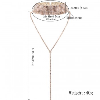 2019 Hot Selling Rhinestone Choker Crystal Gem Luxury Chokers Collar Chocker Chunky Y necklace Women jewelry Accessories