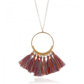 Naomyamp;ZP Collar Tassel Pendant Ethnic Necklace Women Necklaces amp; Pendants Long Vintage Bohemian Necklace 2018 Fashion Jewelry