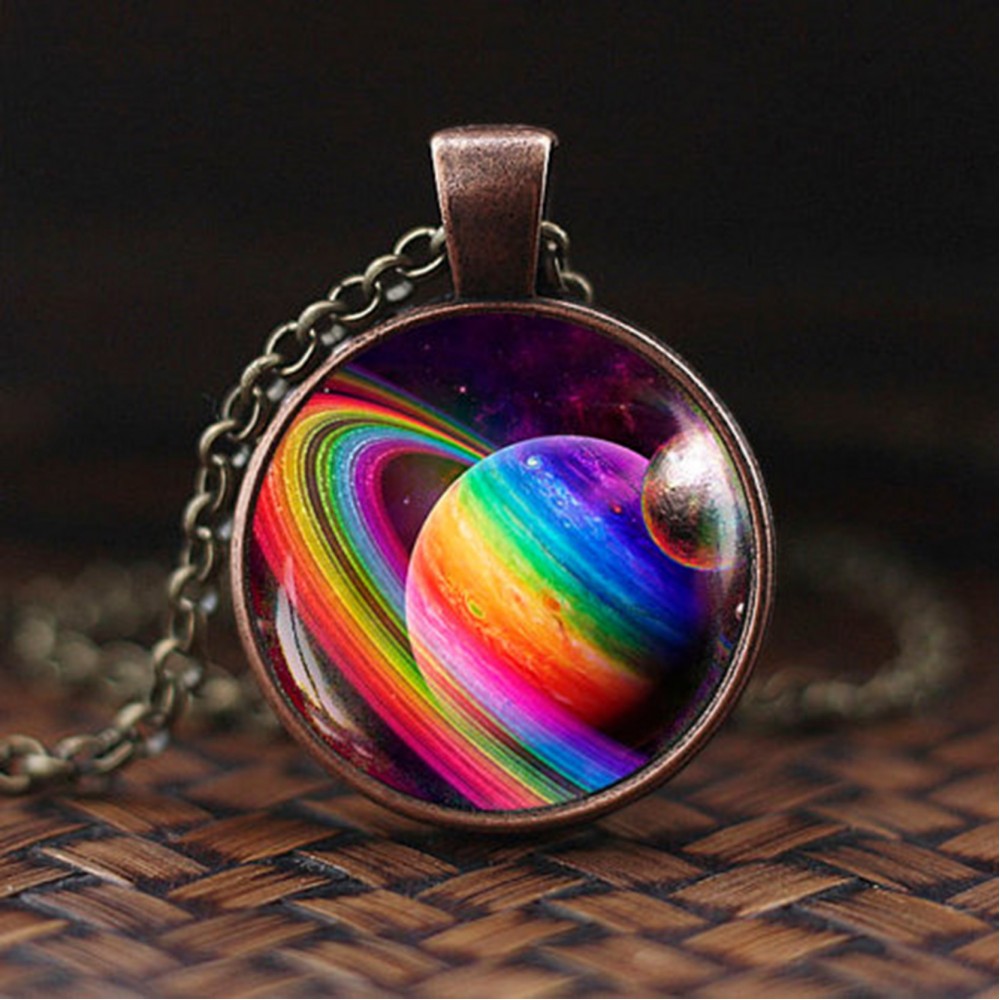 Nebula Necklace Galaxy Astronomy Pendant Solar System Jewelry Space Universe Necklace Milky Way Jewellery