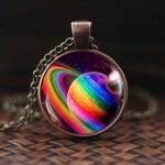 Nebula Necklace Galaxy Astronomy Pendant Solar System Jewelry Space Universe Necklace Milky Way Jewellery