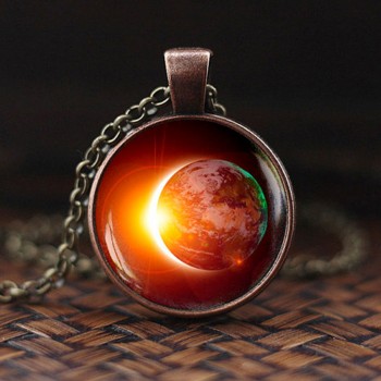Nebula Necklace Galaxy Astronomy Pendant Solar System Jewelry Space Universe Necklace Milky Way Jewellery