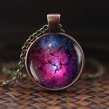 Nebula Necklace Galaxy Astronomy Pendant Solar System Jewelry Space Universe Necklace Milky Way Jewellery