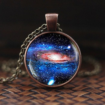 Nebula Necklace Galaxy Astronomy Pendant Solar System Jewelry Space Universe Necklace Milky Way Jewellery