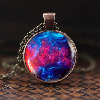 Nebula Necklace Galaxy Astronomy Pendant Solar System Jewelry Space Universe Necklace Milky Way Jewellery