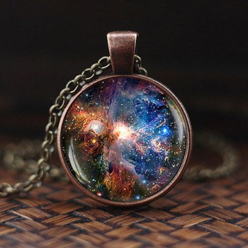 Nebula Necklace Galaxy Astronomy Pendant Solar System Jewelry Space Universe Necklace Milky Way Jewellery