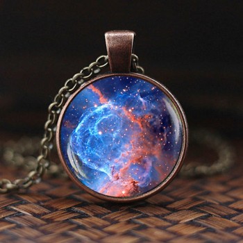Nebula Necklace Galaxy Astronomy Pendant Solar System Jewelry Space Universe Necklace Milky Way Jewellery