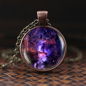 Nebula Necklace Galaxy Astronomy Pendant Solar System Jewelry Space Universe Necklace Milky Way Jewellery