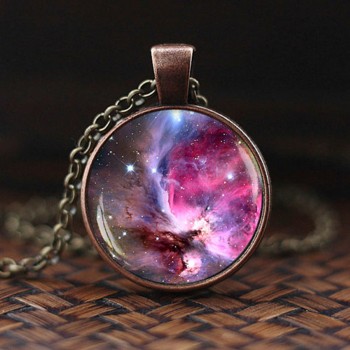 Nebula Necklace Galaxy Astronomy Pendant Solar System Jewelry Space Universe Necklace Milky Way Jewellery