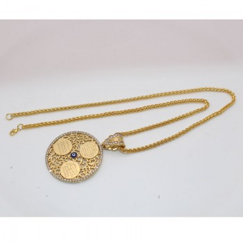 zkd Al Qalam AYATUL KURSI evil eye pendant Necklace Islamic Allah Surah  Muslim Quran Vanyakad