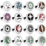 New Men Jewelry Essential Oil Diffuser Car Vent Clip Air Freshener 30mm Magnet Lockets Open Perfume Aromatherapy Pendants