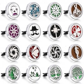New Men Jewelry Essential Oil Diffuser Car Vent Clip Air Freshener 30mm Magnet Lockets Open Perfume Aromatherapy Pendants